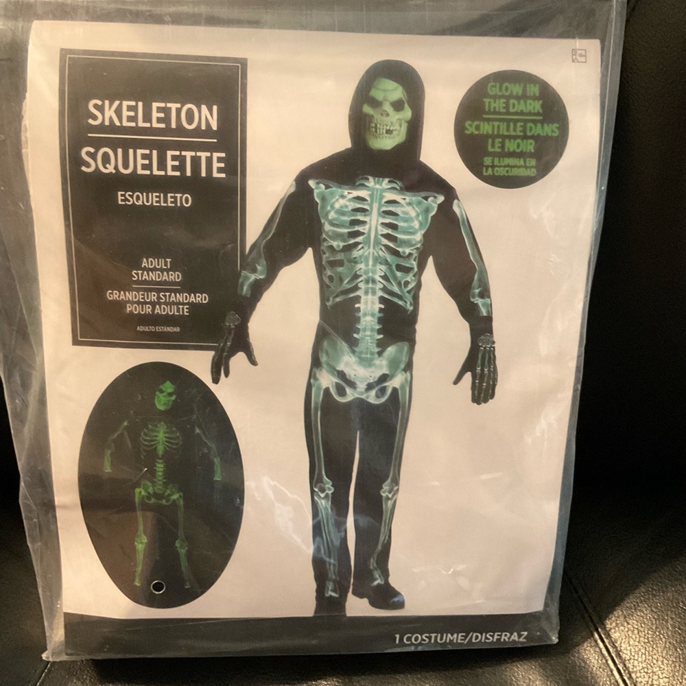 New Men’s Glow-in-the-Dark Skeleton Costume